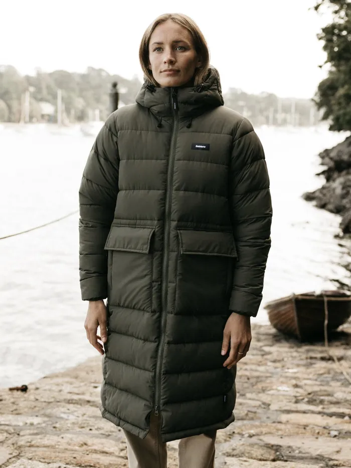 Finisterre Jackets and Coats Women Elara Coat Olive