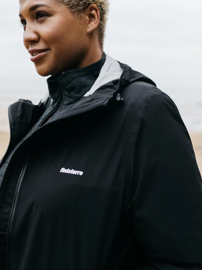 Finisterre Jackets and Coats Women Rainbird Waterproof Jacket Black
