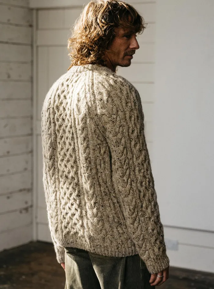 Finisterre Knitwear Men Cabet Sweater Oatmeal