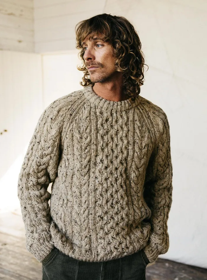 Finisterre Knitwear Men Cabet Sweater Oatmeal