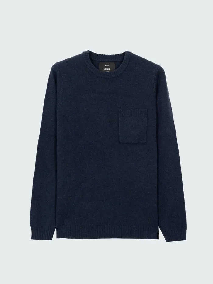 Finisterre Knitwear Men Cavan Pocket Knit Sweater Navy