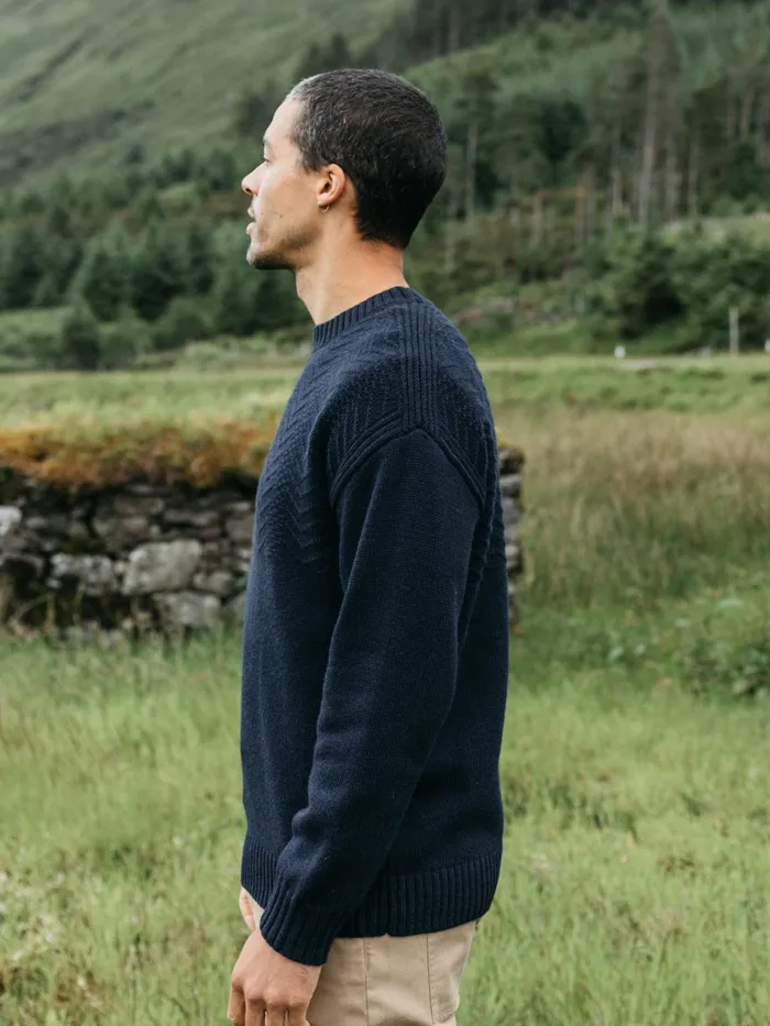 Finisterre Knitwear Men RNLI Polperro Sweater Navy