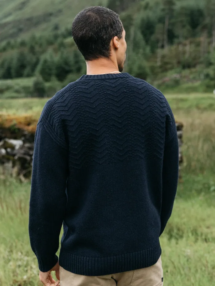 Finisterre Knitwear Men RNLI Polperro Sweater Navy
