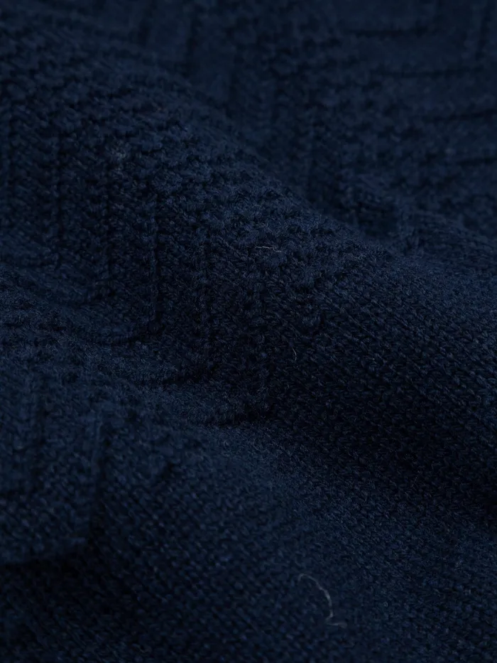 Finisterre Knitwear Men RNLI Polperro Sweater Navy