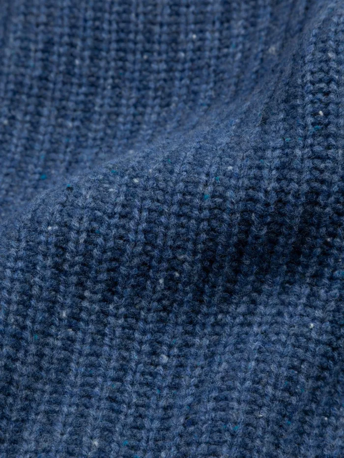 Finisterre Knitwear Women Mora Crew Neck Cardigan Denim