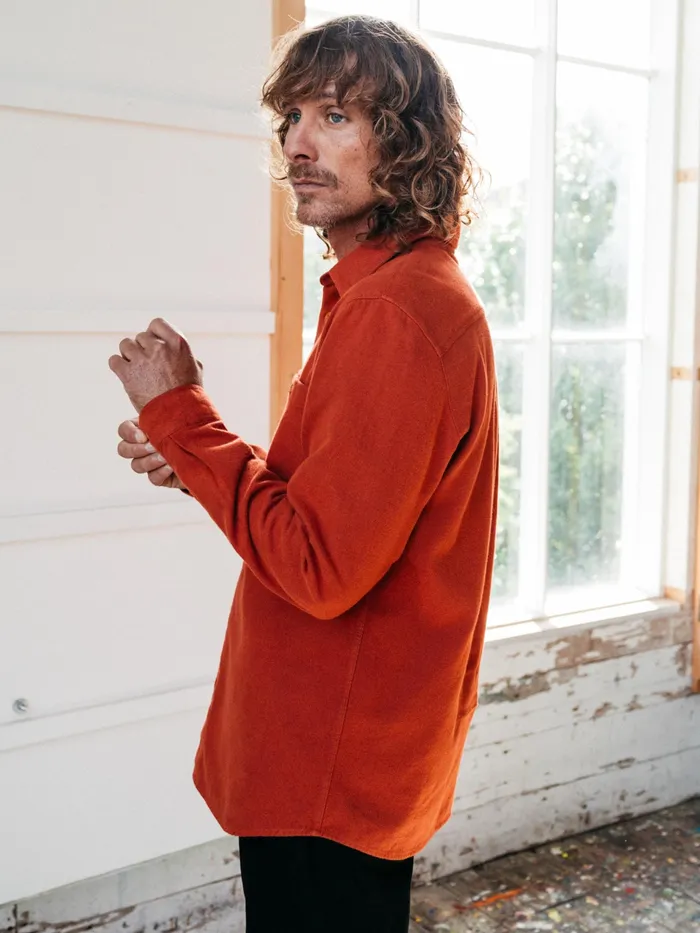 Finisterre Shirts Men Gylly Shirt Dark Rosewood