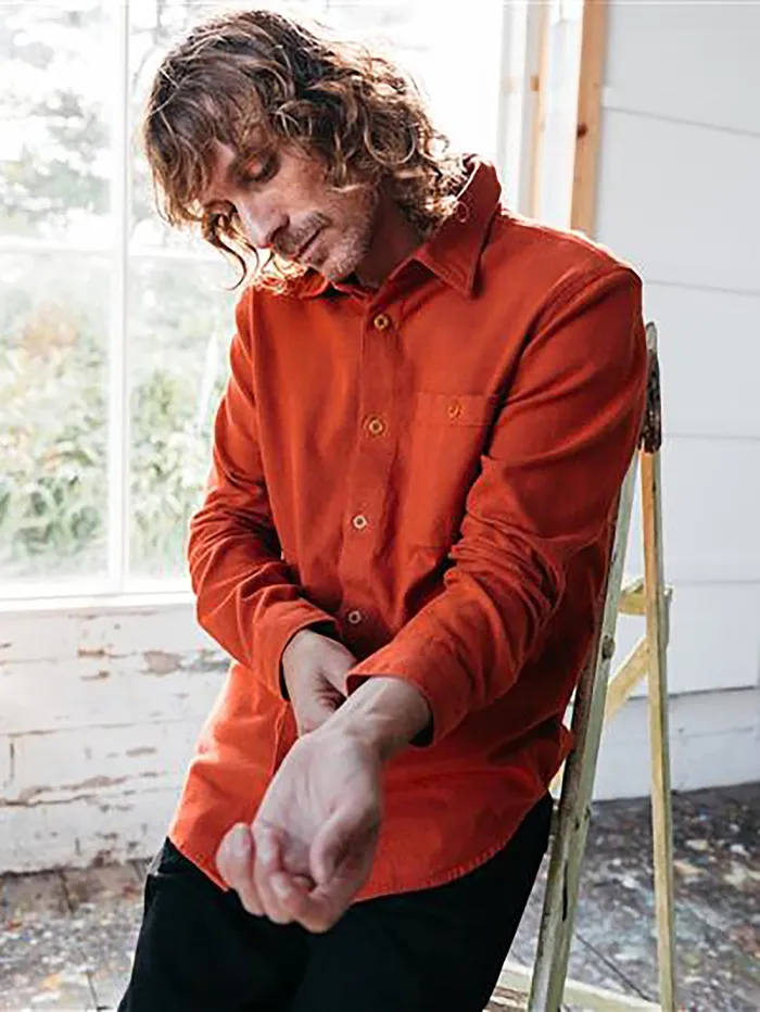 Finisterre Shirts Men Gylly Shirt Dark Rosewood