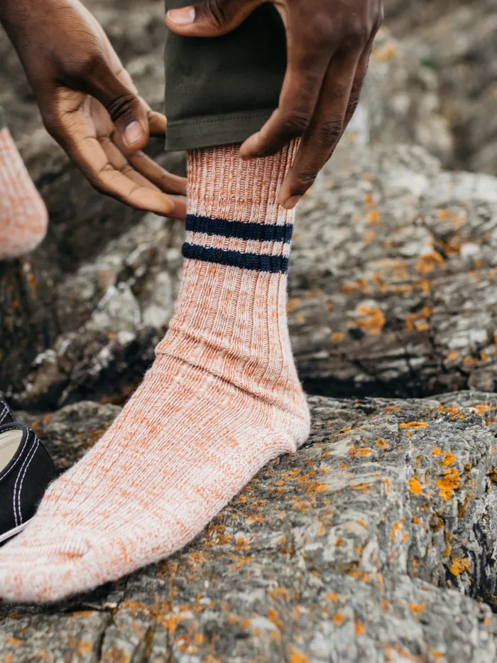 Finisterre Socks MenWomen Kelson Stripe Sock Sangrianavy