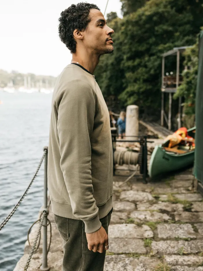 Finisterre Sweaters Men Coho Sweatshirt Willow Green