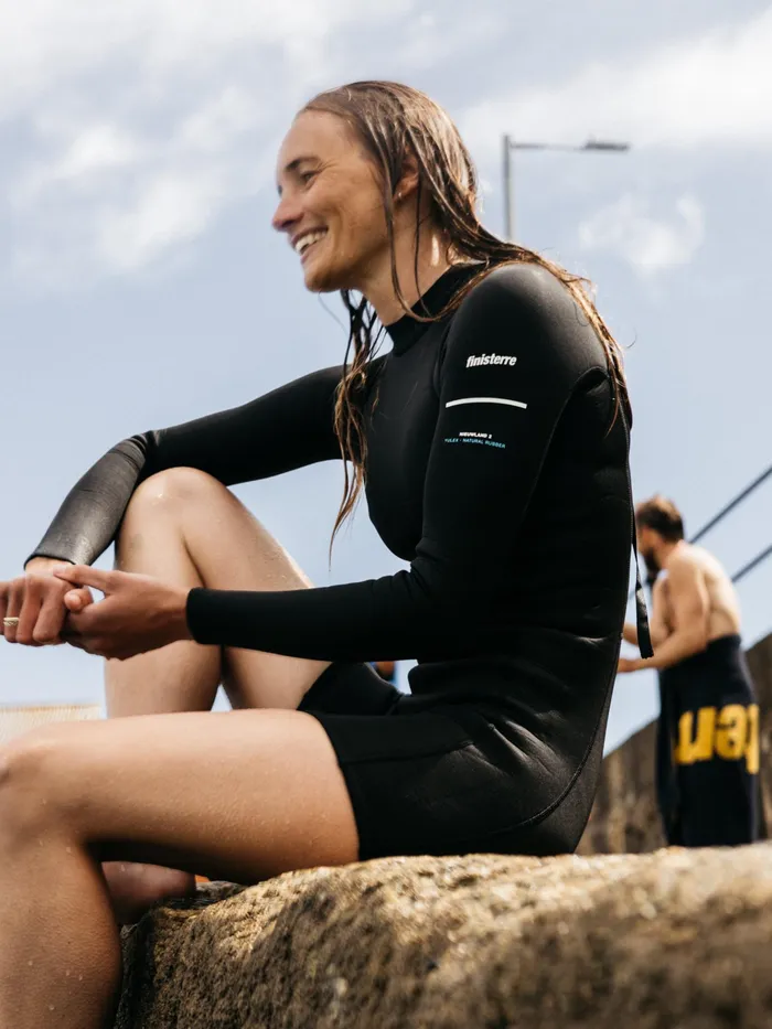 Finisterre Swimwear and Bikinis Women Nieuwland 2mm Yulex Long Sleeve Spring Suit Black