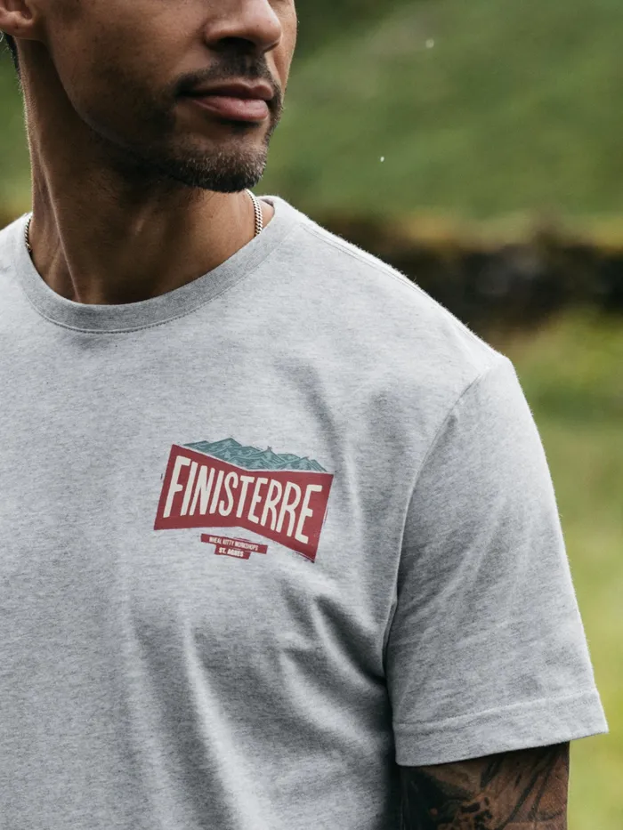 Finisterre TShirts Men Emblem TShirt Grey Marl