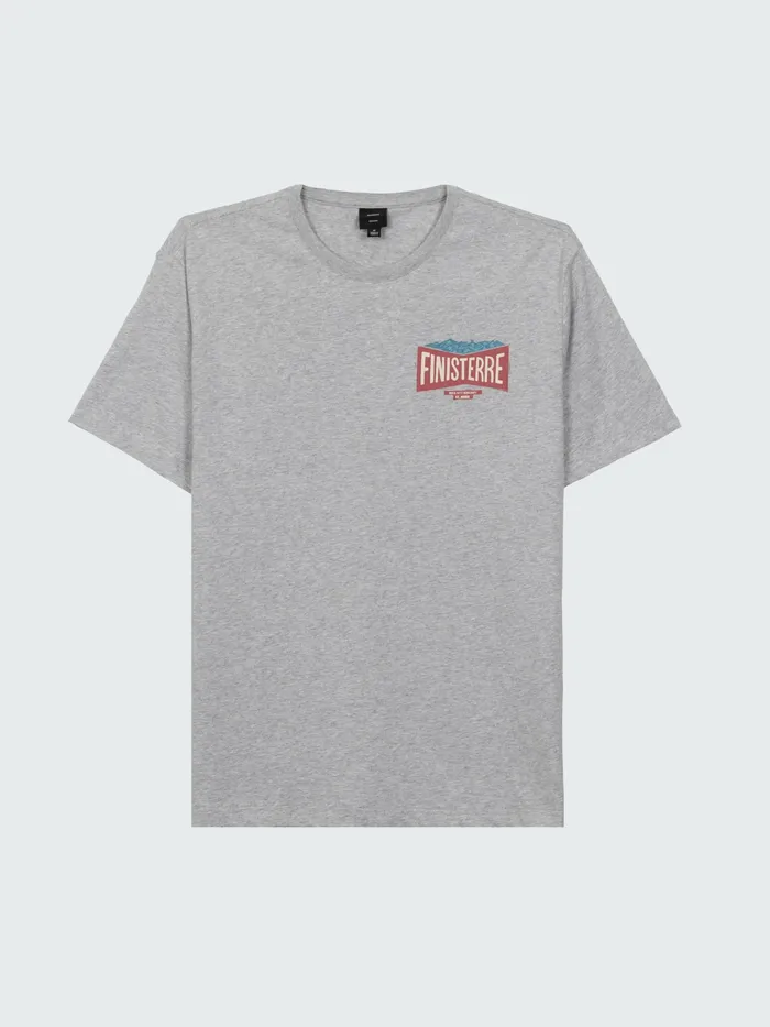 Finisterre TShirts Men Emblem TShirt Grey Marl
