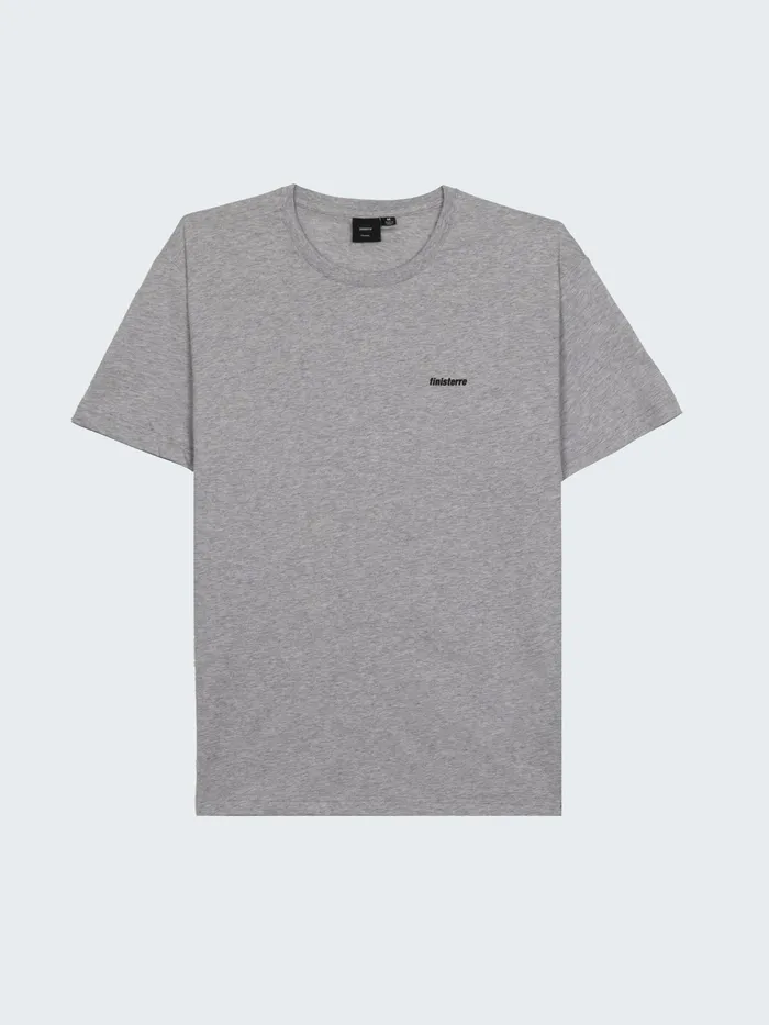 Finisterre TShirts Men Harlyn Logo TShirt Grey Marl