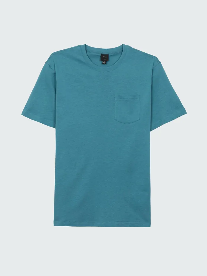 Finisterre TShirts Men Orca Recycled Pocket TShirt Ocean Storm