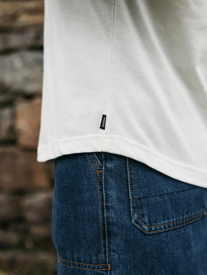 Finisterre Tops and TShirts Women Bailey Long Sleeve TShirt Ecruocean Storm