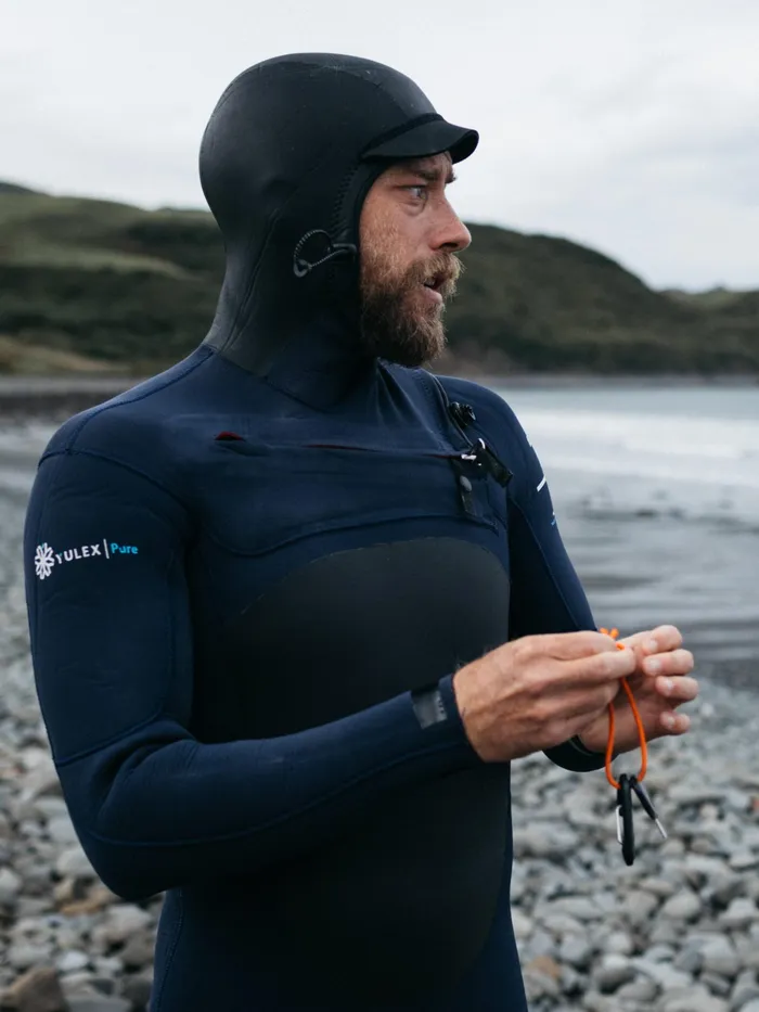 Finisterre Wetsuits Men Nieuwland 5545mm Yulex Chest Zip Hooded Wetsuit Ink