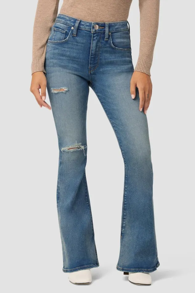 Flare Women Hudson Jeans Holly HighRise Flare Petite Jean Coral