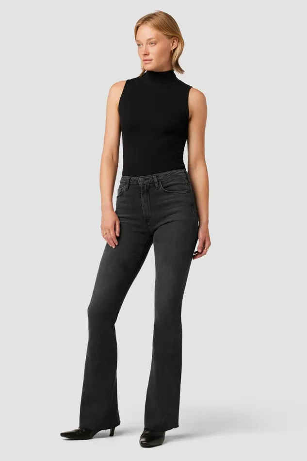 Flare Women Hudson Jeans Holly HighRise Flare Petite Jean Washed Black Flare Women Hudson Jeans Holly HighRise Flare Petite Jean Washed Black