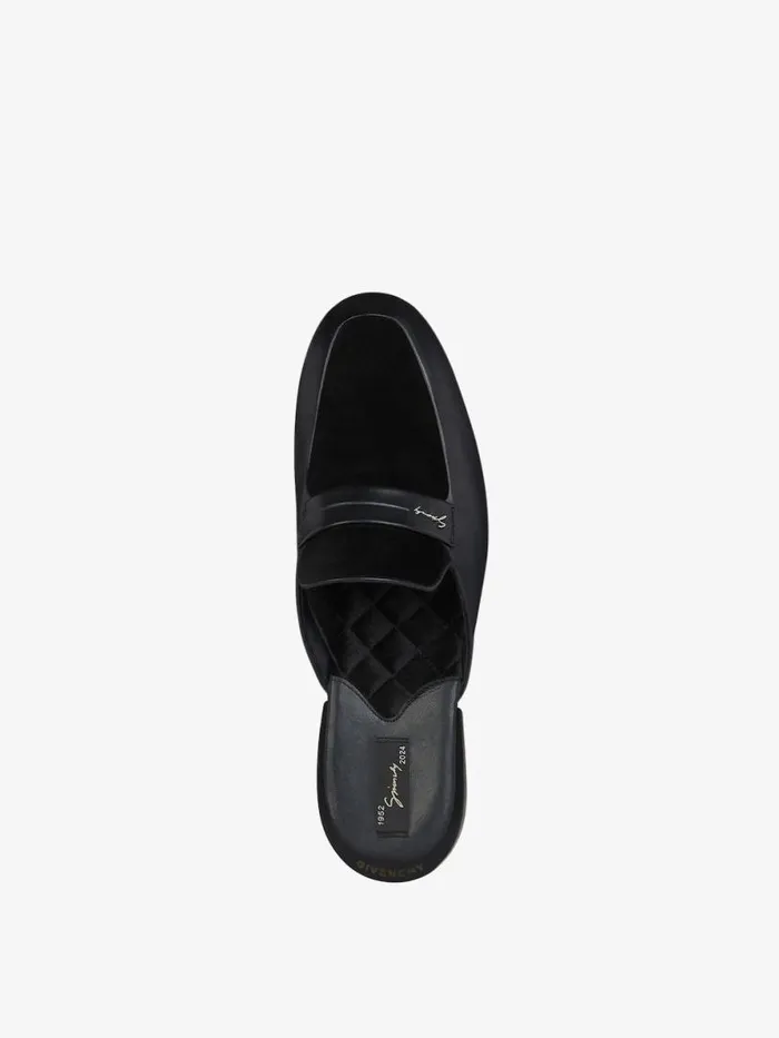 Flat Mules In Leather And Suede Black Men Givenchy Boots and Loafers
