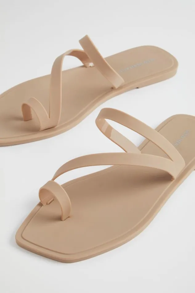 Flats Woman Seed Heritage Asymmetric Jelly Slide Cookie
