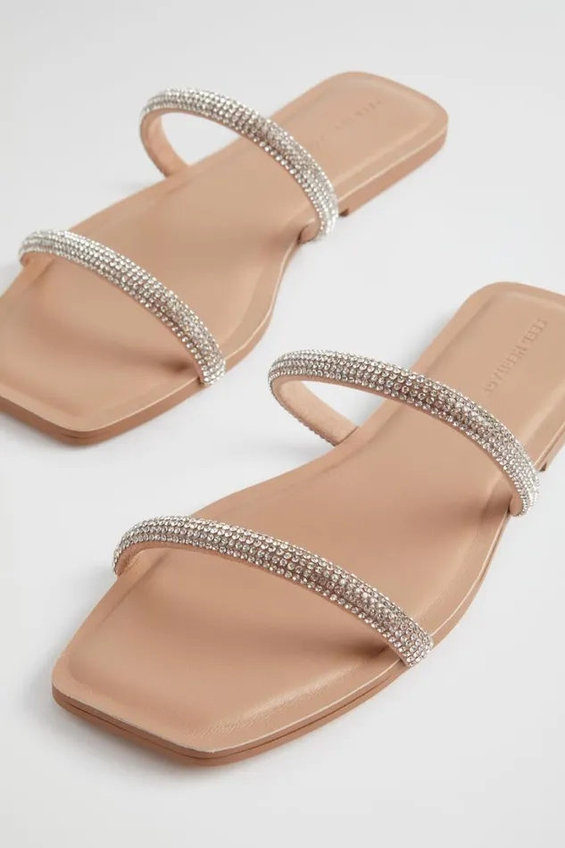 Flats Woman Seed Heritage Natasha Diamante Slide Nude