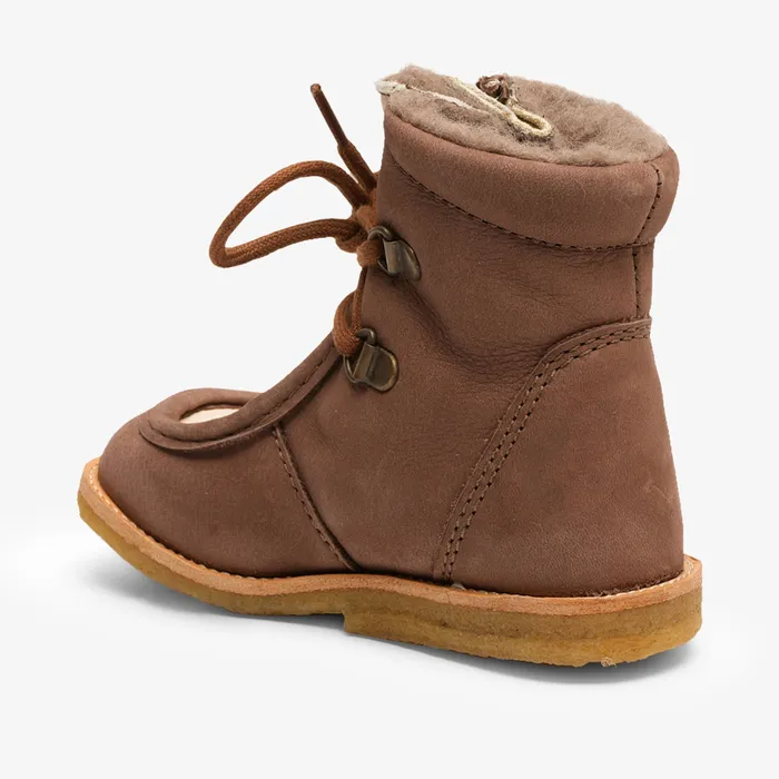 flor l tex brown Brown BABY Boots bisgaardshoes