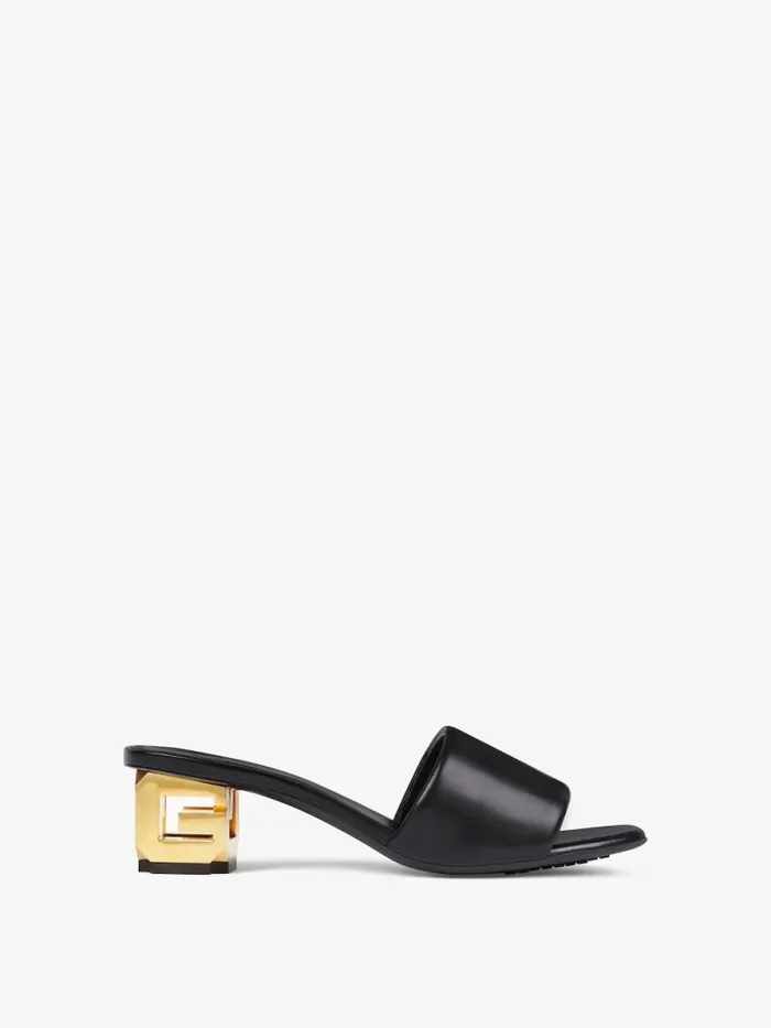 G Cube Mules In Leather Black Women Givenchy Heels