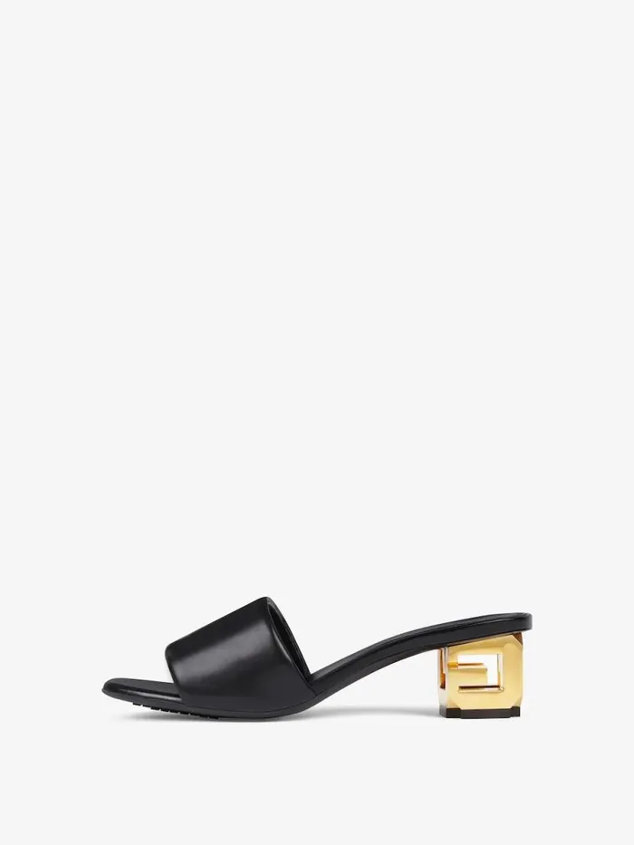 G Cube Mules In Leather Black Women Givenchy Heels