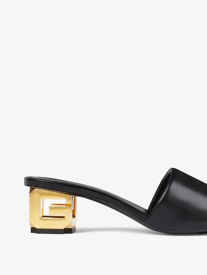 G Cube Mules In Leather Black Women Givenchy Heels