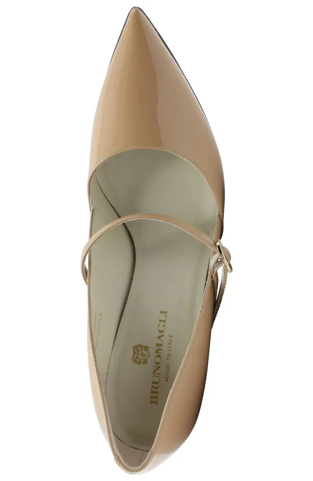 Gemma MaryJane Leather Pump 8211 Honey Patent Women Bruno Magli Pumps