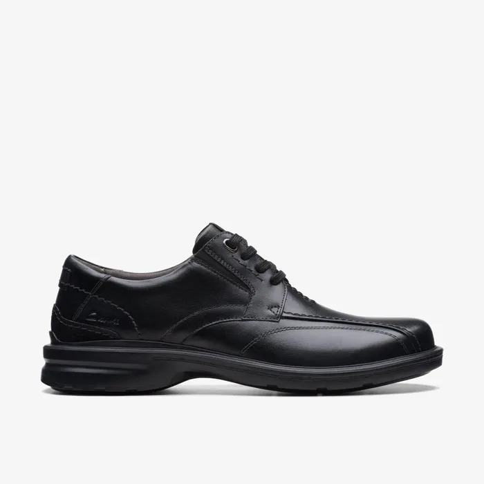 Gessler Lace Black Leather Men Clarks Casual Dress Shoes