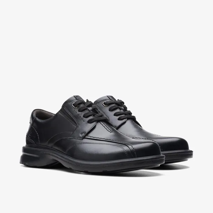 Gessler Lace Black Leather Men Clarks Casual Dress Shoes
