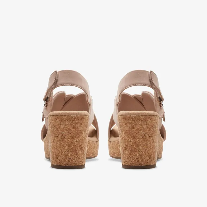 Giselle Dove Sand Nubuck Women Clarks Sandals and Flip Flops