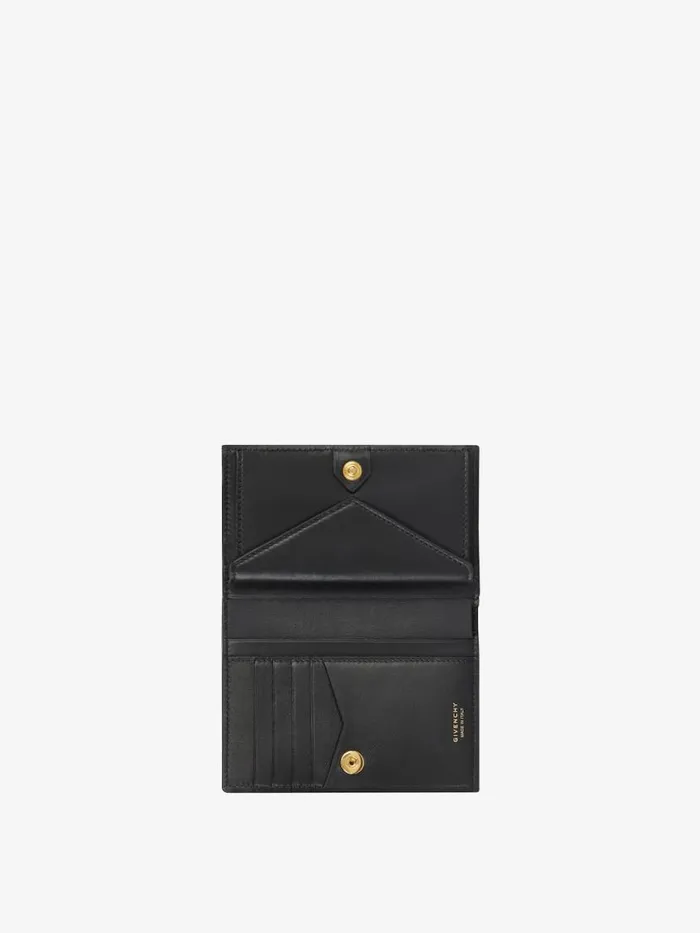 Giv Cut Bifold Wallet In 4g Coated Canvas And Leather Black Women Givenchy Wallets and Card Holders