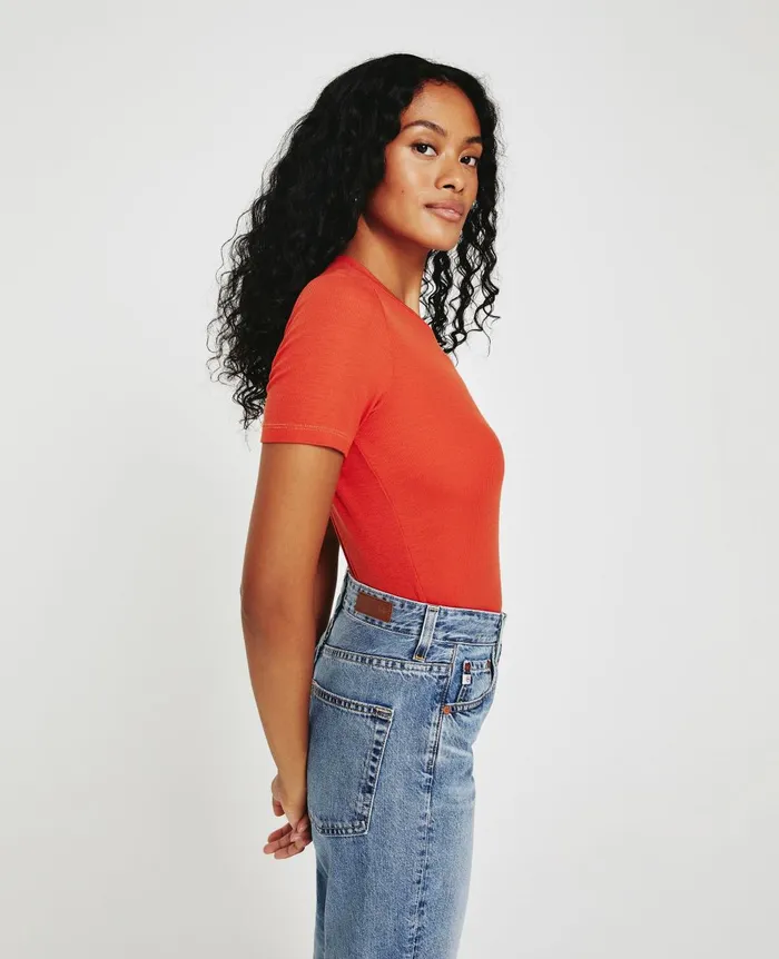 Gray Boy Tee Terra Cotta Women AG Jeans Tees and Tanks Gray Boy Tee Terra Cotta Women AG Jeans Tees and Tanks