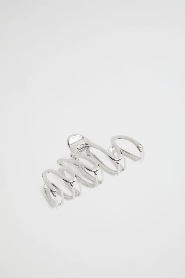 Hair Accessories Woman Seed Heritage Metal Wave Claw Silver