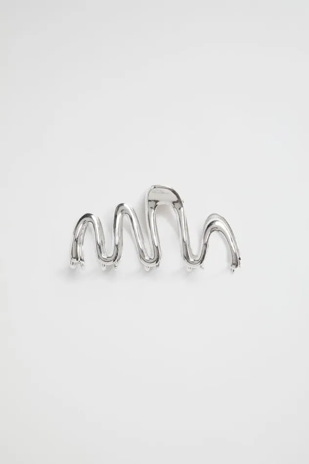 Hair Accessories Woman Seed Heritage Metal Wave Claw Silver
