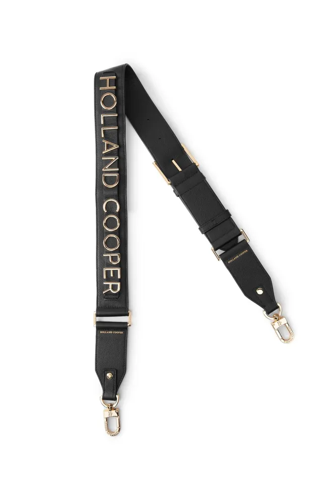 Holland Cooper Abbot Bag Strap Black Gold Women Bags