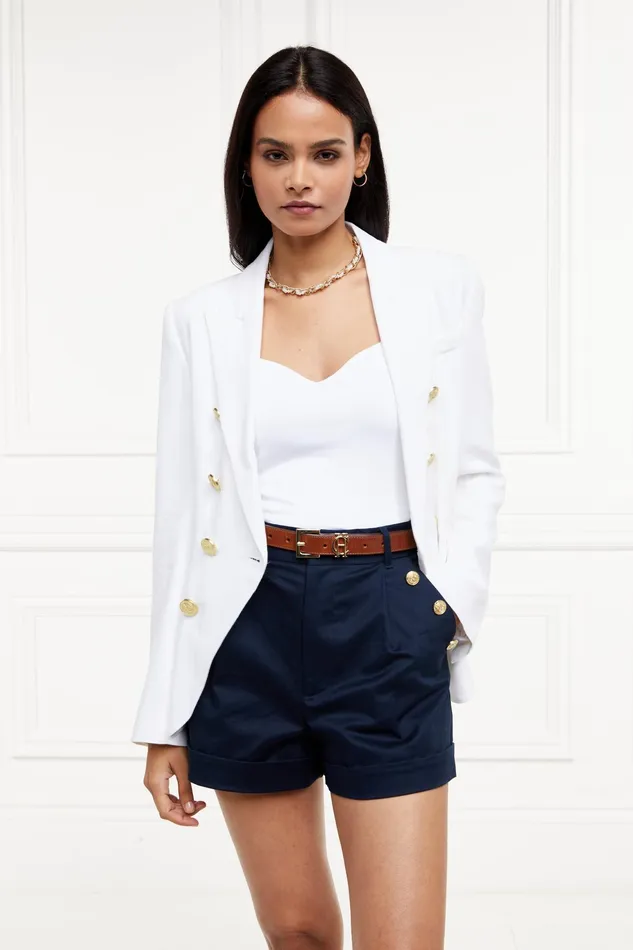 Holland Cooper Amoria Tailored Short Ink Navy Women Shorts Holland Cooper Amoria Tailored Short Ink Navy Women Shorts