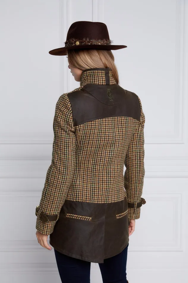 Holland Cooper Balmoral Field Jacket Hailes Green Tweed Women Jackets