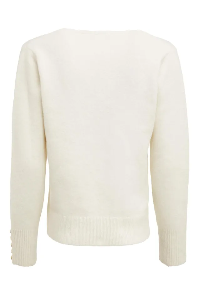 Holland Cooper Berkeley VNeck Knit Natural Women Knitwear Holland Cooper Berkeley VNeck Knit Natural Women Knitwear