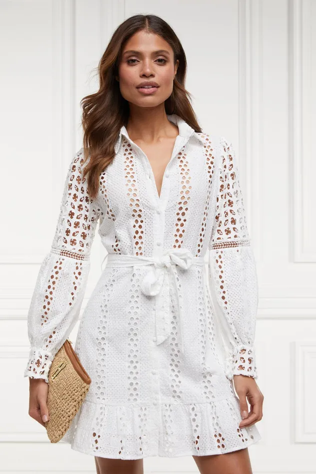 Holland Cooper Broderie Lace Dress Women Dresses Holland Cooper Broderie Lace Dress Women Dresses