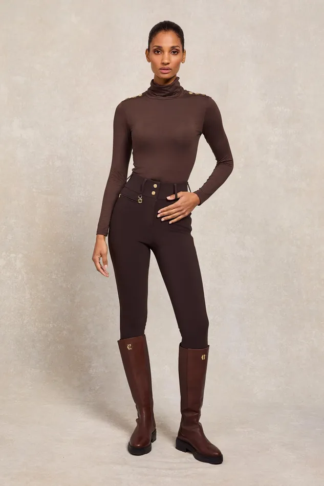 Holland Cooper Contour Trouser Chocolate Women Trousers