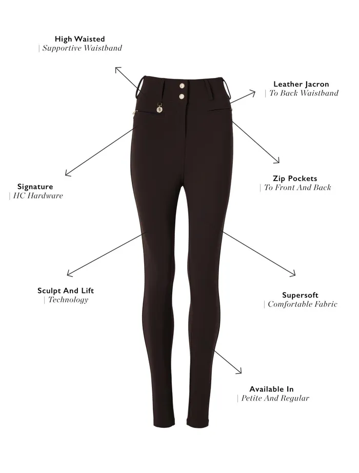Holland Cooper Contour Trouser Chocolate Women Trousers Holland Cooper Contour Trouser Chocolate Women Trousers