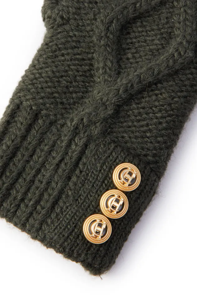 Holland Cooper Cortina Fingerless Gloves Fern Green Women Gloves Holland Cooper Cortina Fingerless Gloves Fern Green Women Gloves