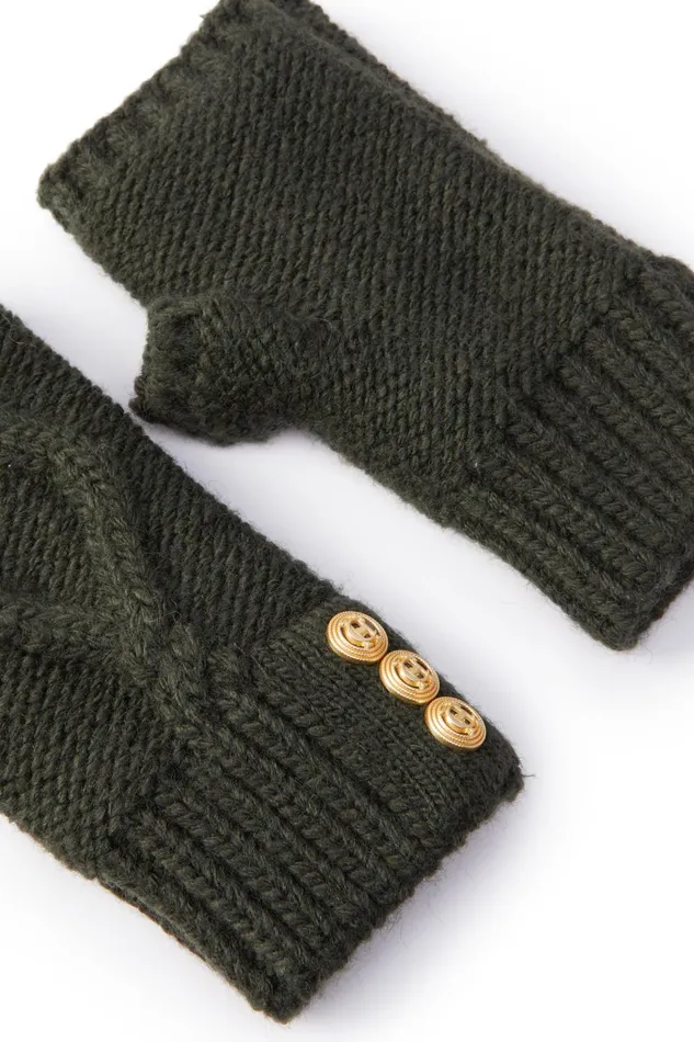Holland Cooper Cortina Fingerless Gloves Fern Green Women Gloves Holland Cooper Cortina Fingerless Gloves Fern Green Women Gloves