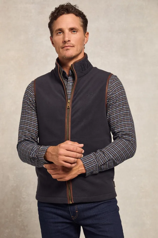Holland Cooper Country Fleece Gilet Ink Navy Men Fleeces