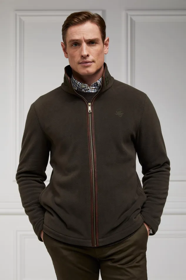 Holland Cooper Country Fleece Jacket Khaki Men Fleeces