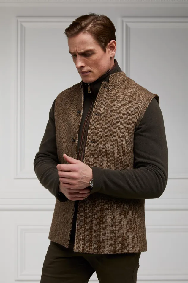 Holland Cooper Country Fleece Jacket Khaki Men Fleeces