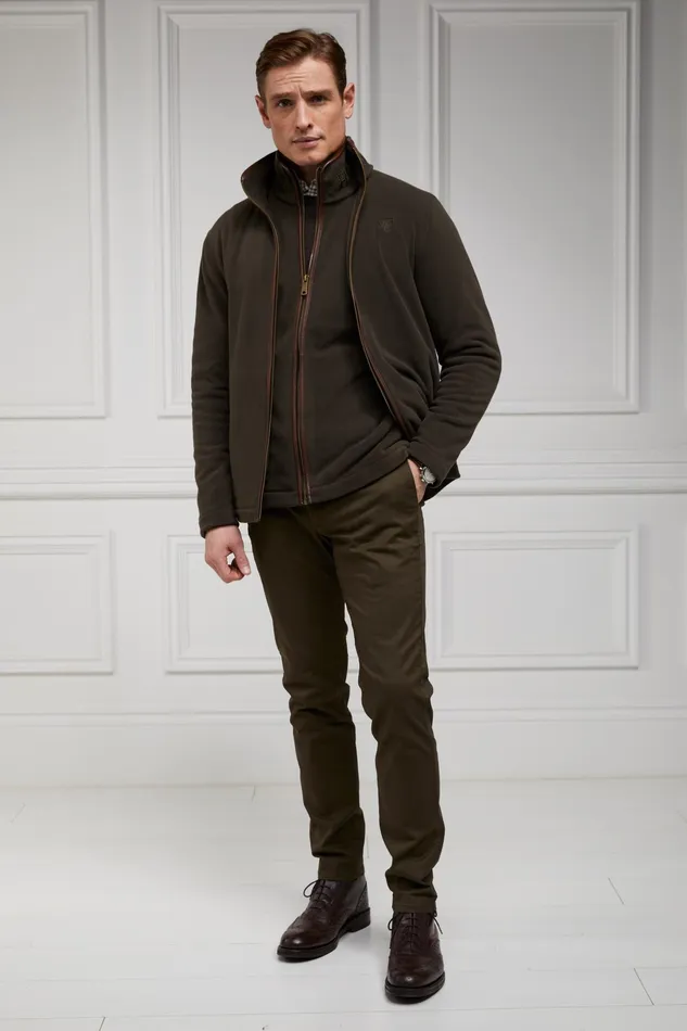 Holland Cooper Country Fleece Jacket Khaki Men Fleeces